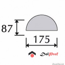 Крышка полукруглого конька для композитной черепицы Metrotile