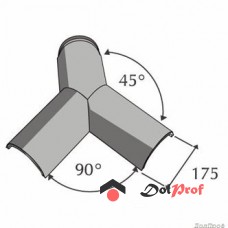 Y – образный полукруглый коньковый элемент 30-45 Metrotile